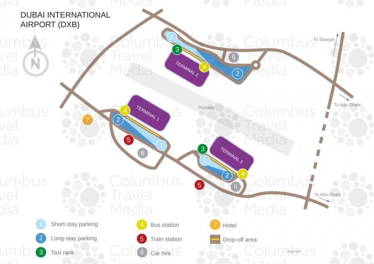 harta Dubai aeroport