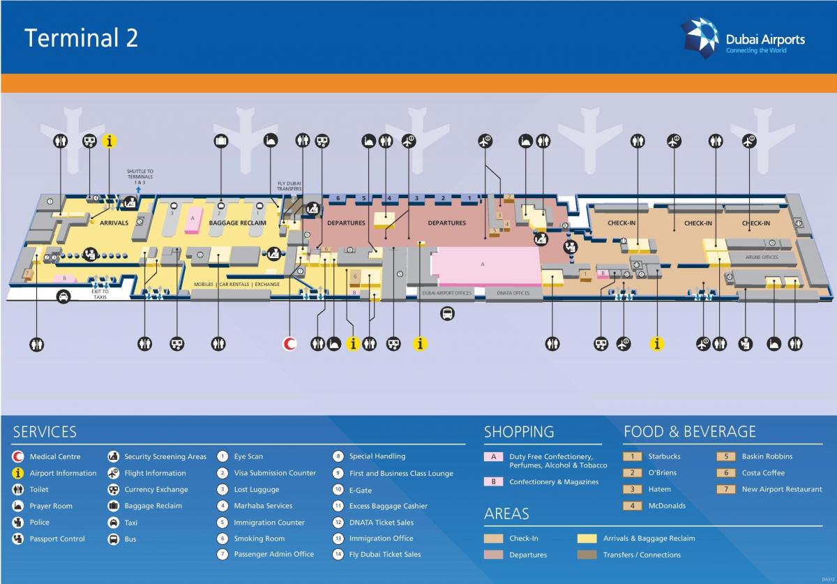 Dubai terminal 2 arată hartă