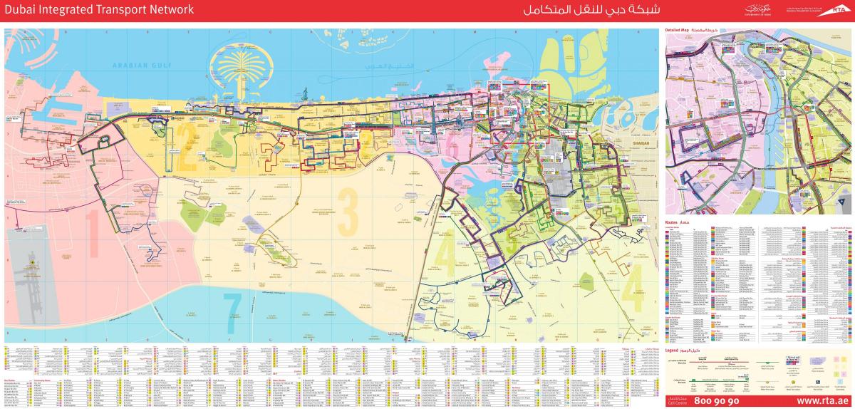 Dubai harta rutelor de autobuz