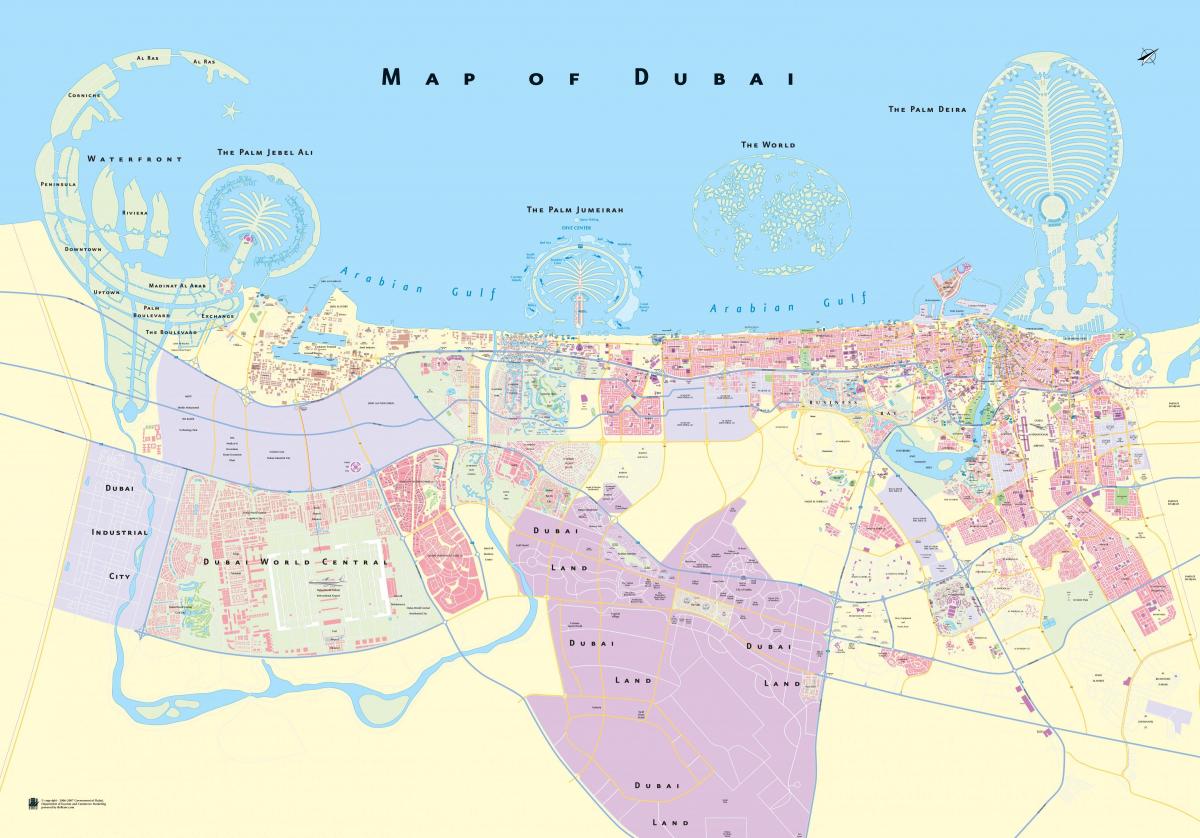harta orasului Dubai