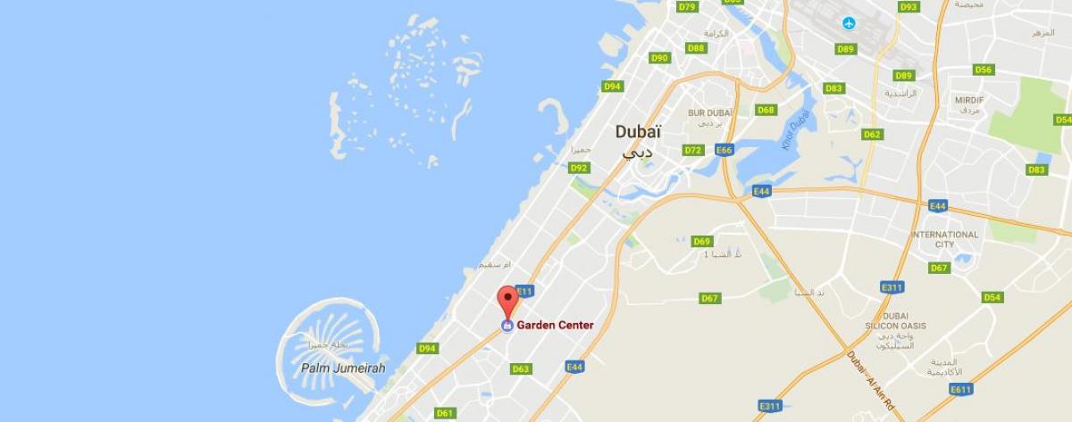 Dubai centru de grădină locație hartă