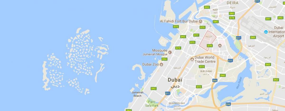 Karama Dubai arată hartă