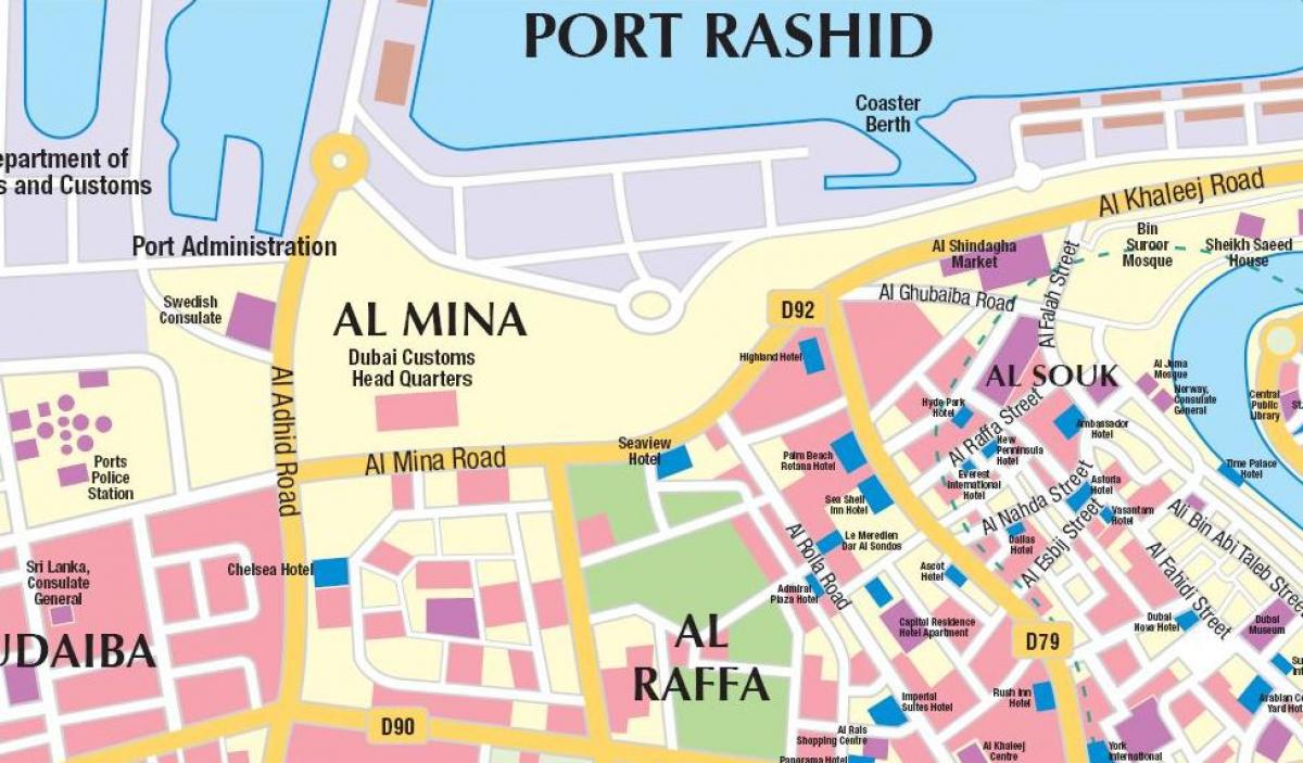 Dubai port hartă