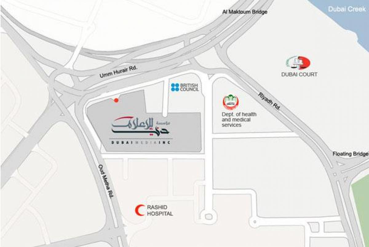 rashid spital Dubai localizare harta