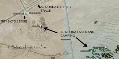 Al-Qudra Lake locația hartă