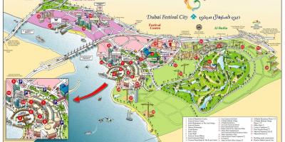 Dubai festival city arată hartă