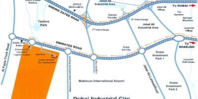 Harta Dubai oraș industrial