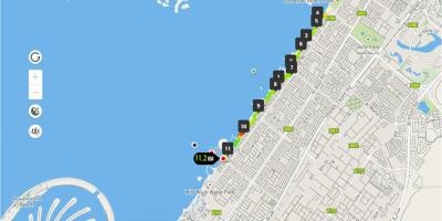 Jumeirah beach pistă de alergare hartă