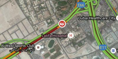 Latifa spital Dubai localizare harta
