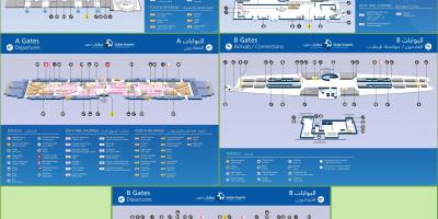 Borna 3 de aeroportul Dubai arată hartă