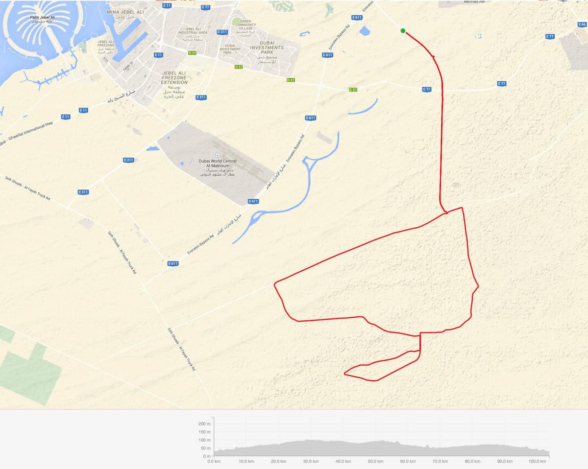 Al-Qudra ciclu de cale locație hartă