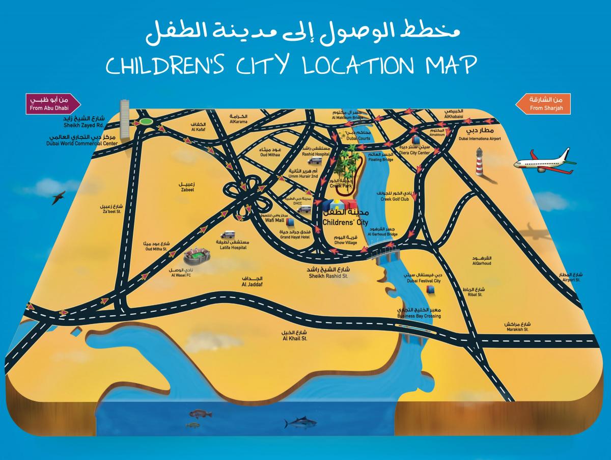 harta Copiii orașului Dubai