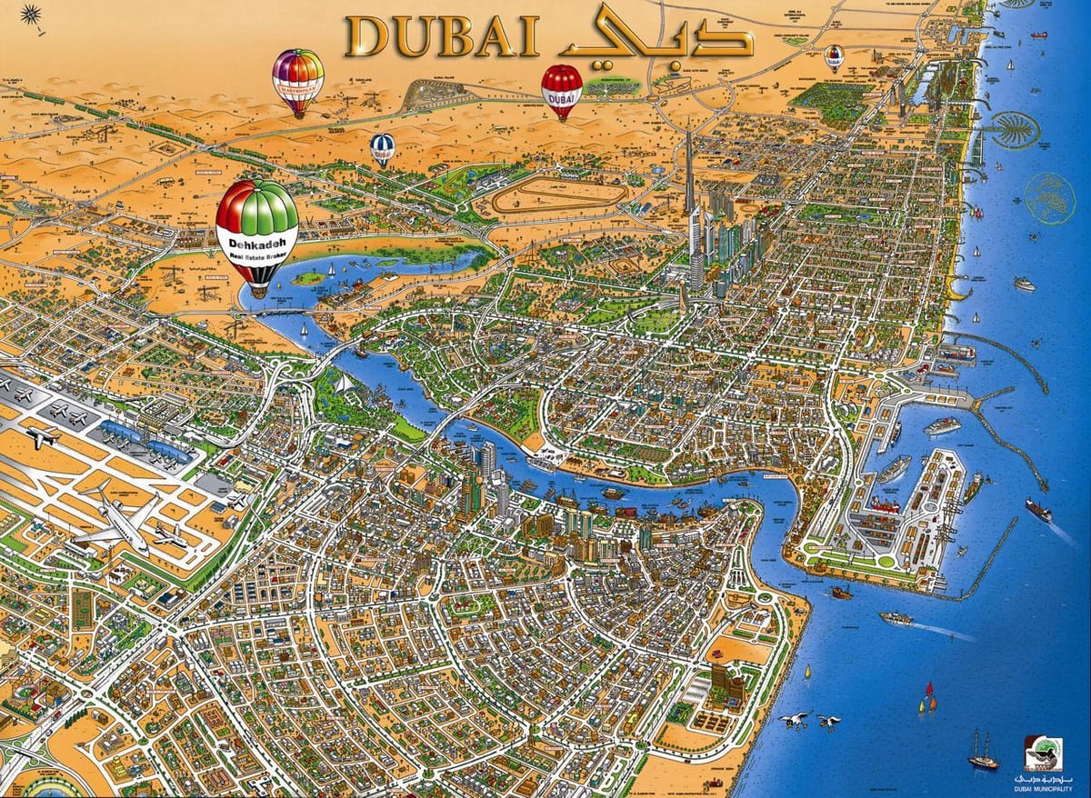 harta de Dubai creek