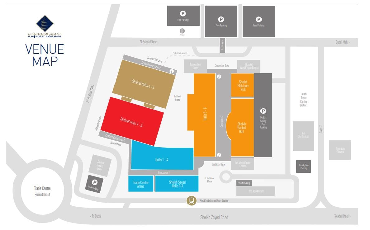 harta Dubai mall de parcare