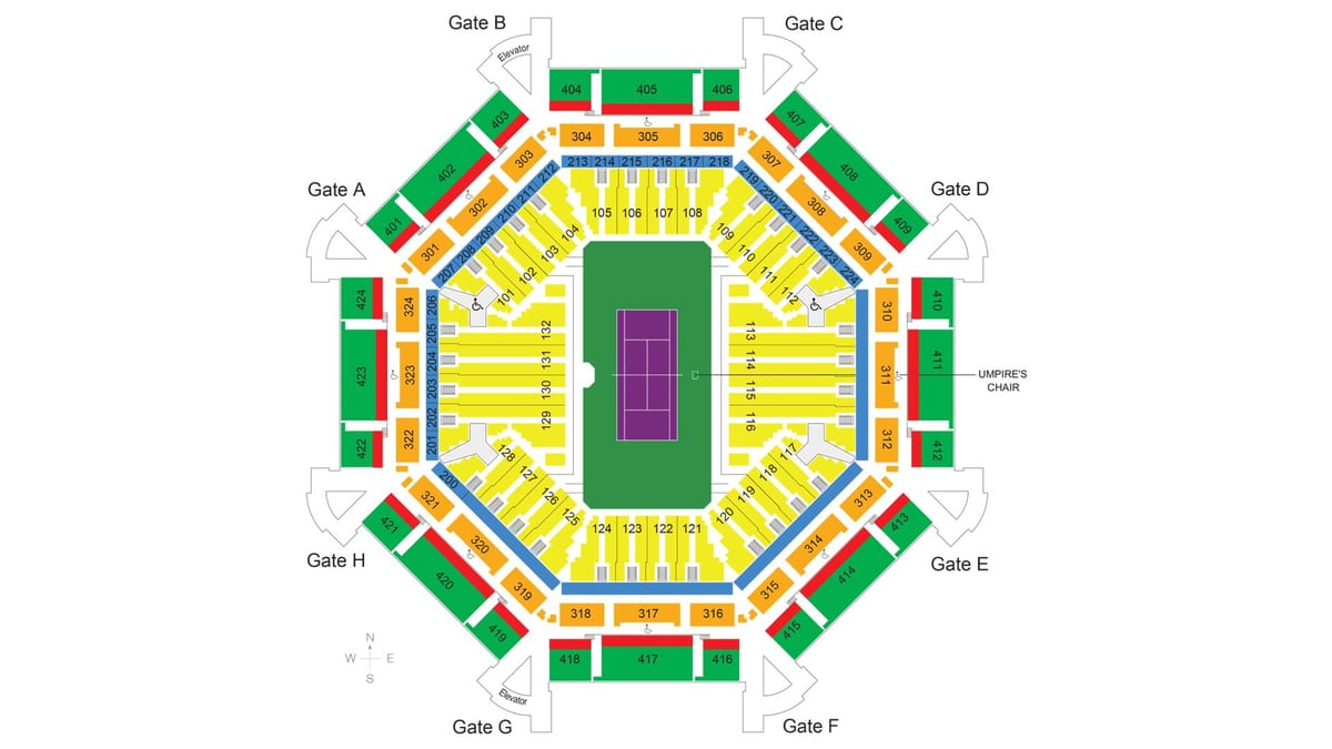 harta de tenis din Dubai stadion