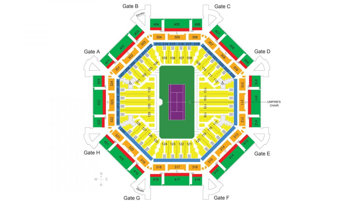 harta de tenis din Dubai stadion