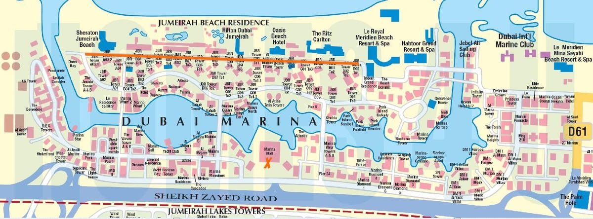JBR harta Dubai