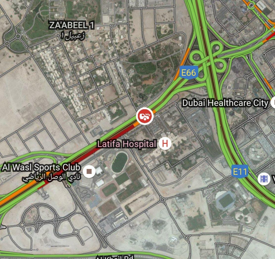 latifa spital Dubai localizare harta