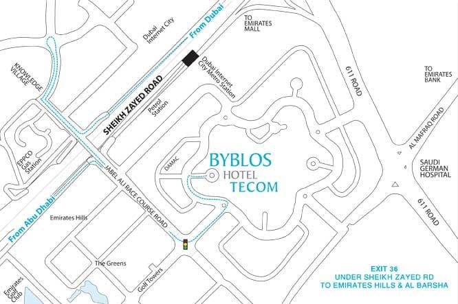 Dubai Tecom hartă