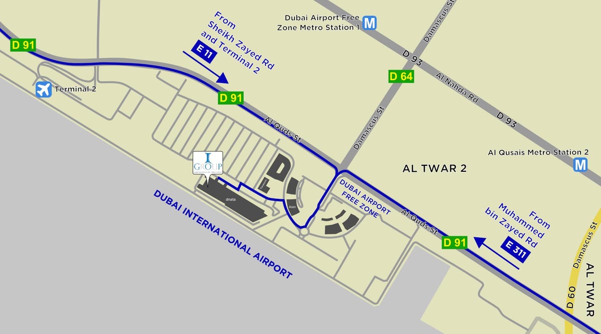 harta Dubai airport free zone