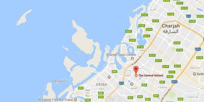 Harta școala centrală Dubai