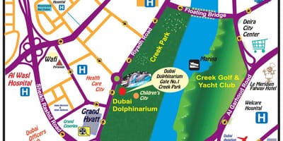 Dolphin show Dubai localizare harta