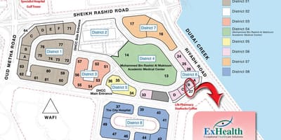 Harta Dubai healthcare city