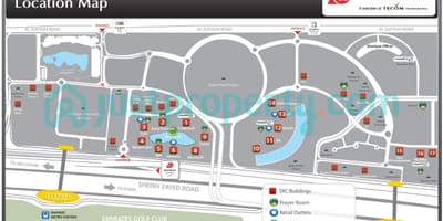Harta de Dubai internet city