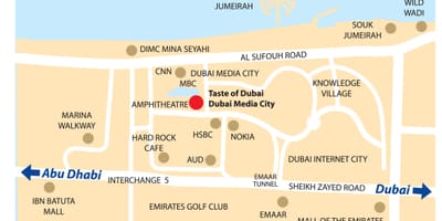 Dubai media city localizare harta