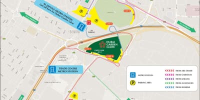 Miracle garden Dubai localizare harta