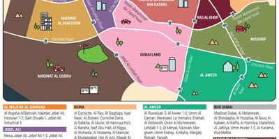 Harta Dubai raioane