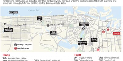 Salik Dubai arată hartă
