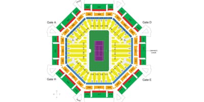 Harta de tenis din Dubai stadion