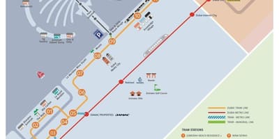 Harta Dubai tramvai