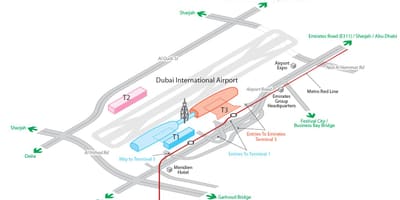 Dxb aeroport hartă