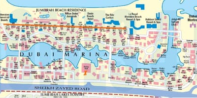JBR harta Dubai